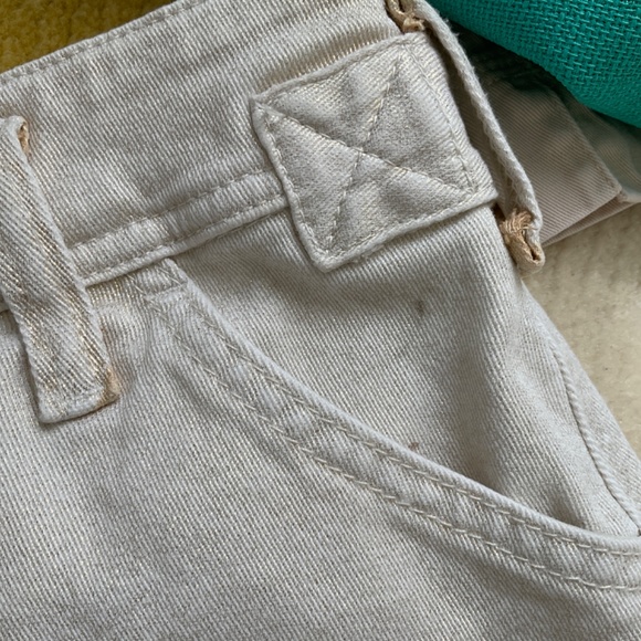 Y2K cream stretch cotton mini skirt with gold thread throughout - Picture 12 of 12